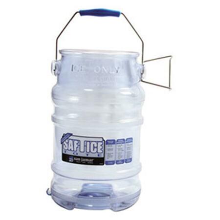 THE COLMAN GROUP 6 Gal Saf-T-Ice Tote, Transparent Blue SAN SI6000